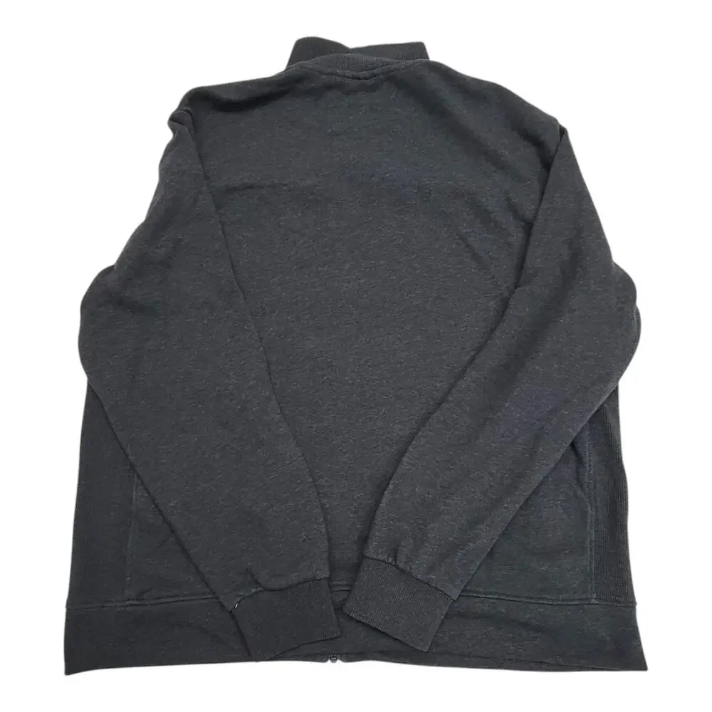 Puma Mens Full Zip Jacket Sweatshirt Charcoal Gray Track Sweater Fleece XL